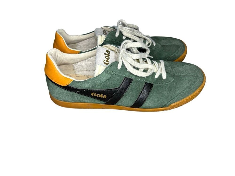 Gola Classics Elan evergreen suede and black low profile sneakers - 10